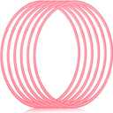 Shappy 6 Pcs Exercise Hoop Detachable Adjustable Plastic Toy Playground Toys Colored Hoop Circles for Teens Games Gymnastics Dog Agility Equipment Party Decor (23 Inch, Pink)
