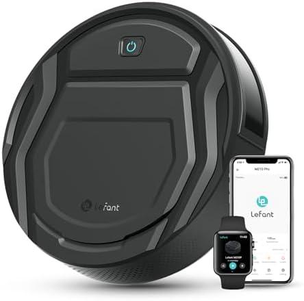 Lefant M210 Pro Robot Vacuum, Powerful Suction, Quiet, Ultra-Slim, 120 Mins Runtime, Self-Charging Robotic Vacuum Cleaner, WiFi/App/Alexa Control, Ideal for Pet Hair & Hard Floors