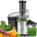 Juicer, 1200W Juicer Machine with 3" Feed Chute for Whole Fruits and Vegs, Dual Speeds Centrifugal Juice Extractor Maker with Heavy Duty Full Copper Motor, High Juice Yield, Easy to Clean, BPA-Free (Sliver)