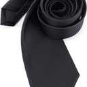 Black Ties For Men Solid Color Formal Neckties 3.15" (8CM) Men's Ties