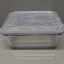 Large Glass Food Storage Container - Baking Containers with Hinged Locking Lids. 100% Leak Proof. 12 Cups / 3000 ml