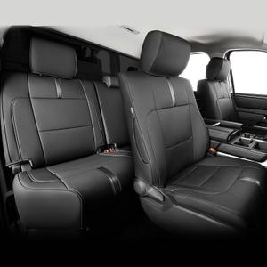 Full Set car seat Covers for Toyota Tundra 2022-2026,Faux Leather Waterproof Pickup seat Covers Custom fit for Toyota Tundra Accessories, for Truck seat Covers 2022 2023 2024 2025 2026 SR SR5
