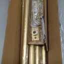 ZYRW Gold Curtain Rods, Room Darkening Rod for Windows 48 to 90 Inches(4-7.5Ft), Wrap Around Curtain Rods, Heavy Duty Blackout Drapery, Modern Decorative Window Treatment Rod, Gold