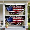 Fanfanwin 2 Pcs 6x3ft Large 250th Anniversary Bunting Flag 250th Patriotic Star 1776-2026 Fan Flag Design for Outdoor 4th of July Patriotic Independence Day Yard Home Decor