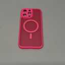 TOCOL Magnetic for iPhone 15 Pro Max Case, Upgraded Full Camera Protection, Compatible with Magsafe, Drop Protection, Translucent Matte Back Bumper Phone Cover 6.7-InchHot Pink