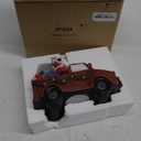 Red Truck Christmas Decor-Santa Claus Statue - Delivery Truck Loaded and Trees 5 LED for Farmhouse Christmas Decorations and Table Top Decor