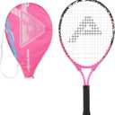 AMA SPORT Kids Tennis Racket for Junior Toddlers Starter Kit 17-25" Tennis Racquet for Girls and Boys with 420D Nylon Shoulder Strap Bag (23 inch, Graffiti Pink)