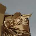 Lyrow 36 Pcs Champagne Long Satin Ribbon Bows for Wedding Valentine Candlestick Chairs Hair Bows for Women Bridal Baby Shower Backdrop Wine Glass DIY Birthday Party Table Decor(19.7" x 5.28") (Brown)