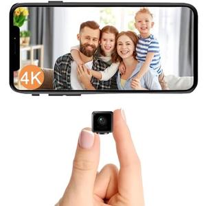 Mini Camera, 4K WiFi Wireless Camera Micro Portable Nanny Cam with Motion Detection, Cloud & SD Storage, Night Vision, Smart HD Tiny Security Cameras for Home Pet Baby Office Indoor Outdoor