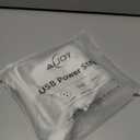 Power Strip with USB C Ports, AiJoy 5 ft Extension Cord with 4 Outlets and 4 USB Ports, 20W USB C for iPhone 15, Wall Mount, Compact for Home, Office, Room Desk Accessories (White)