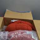 downluxe Bistro Chair Cushions for Patio Furniture, Water-Resistant Round Outdoor Chair Cushions Set of 4 with Non-Slip Ties, 15" x 15", Brick Red