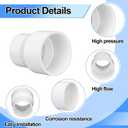 2 Pcs 2-1/2" x 2" PVC DWV Reducer Coupling Adapter (Socket x Socket) Schedule 40 Slip Reducing Coupling Pipe Fittings for Home Sewer Plumbing