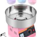 VEVOR Cotton Candy Machine Commercial, 1000W Electric Candy Floss Maker, Easy Use with 15 inch Stainless Steel Bowl and Sugar Scoop, Makes Hard Candy for Home Kids Birthday, Family Party, Pink