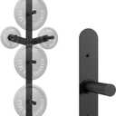 Weight Plate Storage Rack, Wall Mounted Bumper Plate Weight Rack Storage, Space Saving Strength Training Plate Trees for Garage Home Gym Strength Training, Load Up to 700 LBS, 3-Peg, Fit 2" Plates