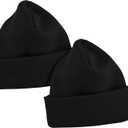 Thick Winter Beanie for Men Women Stretchy Thermal Knit Premium Cuffed Hat Skull Cap Toboggan