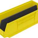 Akro-Mils 40234 Plastic Length Dividers for AkroBins Stackable Storage Bins Model 30234, Custom Storage Inserts for Tools, Crafts & Supplies, 6-Pack, Black