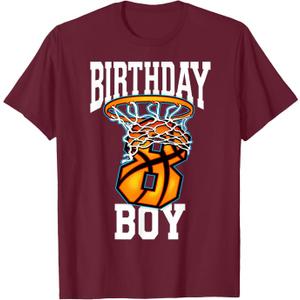 8th Birthday Basketball 8 Years Old Kids Gift T-Shirt M