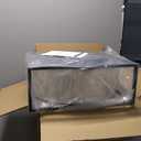 Semi Flush Mount Ceiling Light Fixture, 3-Light Fabric Drum Shade Ceiling Light With Black Metal Frame, Entryway Light Fixtures, Close To Ceiling Light For Bedroom, Living Room, Kitchen, Hallway (12 inch)