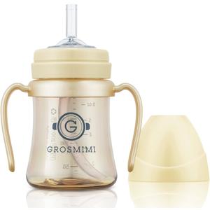 GROSMIMI Spill Proof no Spill Magic Sippy Cup with Straw with Handle for Baby and Toddlers, Customizable, PPSU, BPA Free 6 oz (Butter) GROSMIMI Spill Proof no Spill Magic Sippy Cup with Straw with Handle for Baby and Toddlers, Customizable, PPSU, BPA Free 6 oz (Butter)
