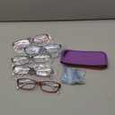 Kerecsen Reading Glasses 5 Pairs Fashion Ladies Readers Spring Hinge with Pattern Print Eyeglasses for Women (Multicolor, 4.0, x)