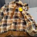 Nirovien Womens Sherpa Jacket Fuzzy Zip Up Hoodie Oversized Fleece Jackets Fluffy Coat with Pockets 2XL
