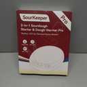 SourKeeper, Larger 2-in-1 Sourdough Starter Warmer Pro - 2026 Upgrade Larger Heating Plate, Dough Temp Probe, 1F Control (70110F), 24H Timer, Real-Time Monitoring Black