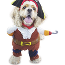 Mikayoo Pet Costume Fashion Pirates of The Caribbean Style Clothes Halloween Suit with a Hat Costume Apparel for Dog & Cat (M)