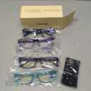 Gaoye 1.25 Professional Reading Glasses for All Day - Computer Readers with Blue Light Protection - Value Pack