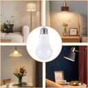 A19 LED Light Bulbs with Remote Control, 800LM 9W (60W Equivalent) Bulbs,Stepless Dimmable 3000K-6000K,E26 Base,CRI 80+,2.4GHz,25000+ Hours Lifespan,Light Bulb for Home Decor,4Bulb & 2Remote