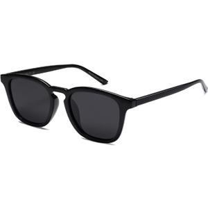 SOJOS Polarized Sunglasses for Women Men Classic Vintage Style Shades (Black/Grey)