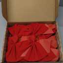 JOYIN 12 Pack Christmas Red Velvet Bows, 13" Long by 9" Wide Decorative Christmas Bows for Wreath Garland Tree Decor, Indoor Outdoor Holiday Decoration (Small)