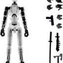 T13 Action Figure(Assembly Completed) Dummy 13 3D Robot -Lucky 13 Multi-Jointed, Movable, Perfect for Collectors and Desktop Decor (Pack of 4/Color) (Transparent)