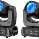 150W LED Moving Head Light Rotating 8 Prism Spot Stage Light, 8 GOBO 8 Colors Professional Moving Head Stage Lighting for Theaters Bars Performance Dj Event 2 Pack