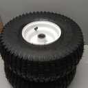 15x6.00-6 Rubber Lawn Mower Tire and Wheel, 2 Pcs Replacement 15x6-6nhs Riding Mowers Lawn Tire and Wheel with Bearing Bore 3/4", 3" Centered Hub