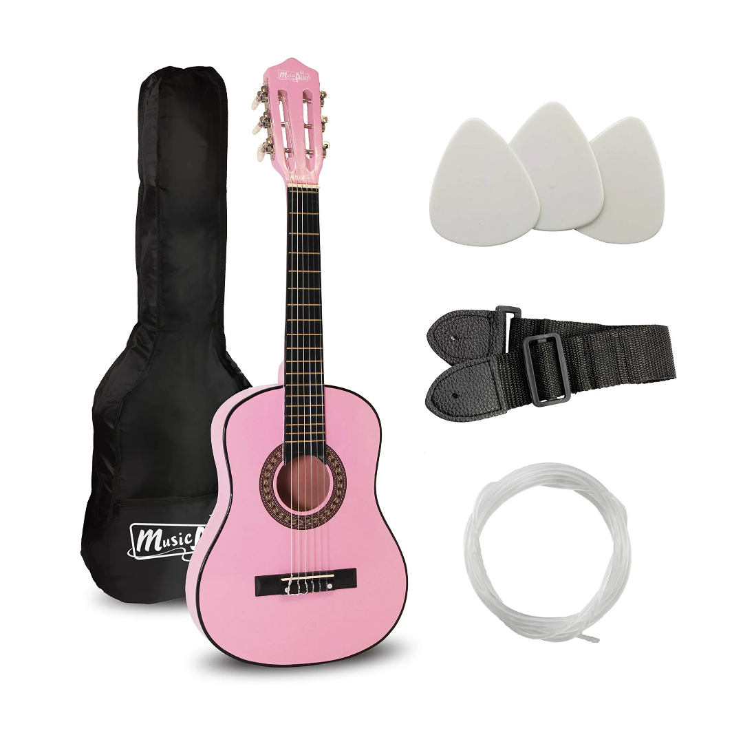 Music Alley 6 String Size 30inch Junior Classical Guitar (Pink), (MA-51)