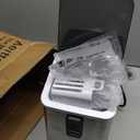 Aeitto Countertop Ice Maker Machine, 26lbs Ice in 24H, 8 Bullet Ice Cubes in 6 Mins, Self-Cleaning Portable Ice Maker with 2 Ice Sizes, Basket & Scoop for Home, Kitchen, Office, Stainless Steel