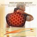 Far Infrared Heating Pad for Neck and Shoulders Dual Carbon Fiber 6X Deeper Heat for Fast Relief from Chronic Pain in Seniors 20% Heavier, 8 Heat Levels, 4H Auto Shut Off, Ideal for Winter