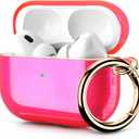 3 x KOREDA Protective Cover for AirPods Pro 2nd Generation/1st Generation, Soft Clear Shockproof and Anti-Fingerprint Case with Keychain for AirPods Pro