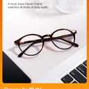 TIJN Blue Light Blocking Glasses Men Women Vintage Thick Round Rim Frame Eyeglasses