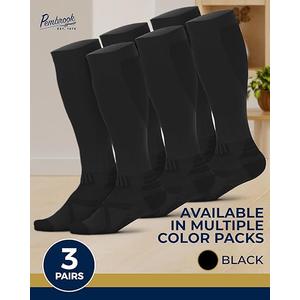 Pembrook 3 Pairs Compression Socks 20-30 mmHg - Compression Socks for Women and Men | Running, Athletic, Travel, Nurses