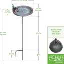 Achla Designs Scallop Shell Birdbath- Stake