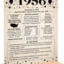 Crenics 70th Birthday Decorations for Women Men, Acrylic Vintage Back in 1956 Poster with Stand, Awesome 70 Birthday Gifts, 8 x 11 Inch