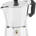 50ml 1 Cup Moka Coffee Pot, Aluminum Espresso Coffee Maker Stovetop Coffee Percolator Stovetop Espresso Pot for Home Office