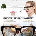 OCCI CHIARI 1.25 Bifocal Reading Glasses Women Blue Light Blocking Oversized Readers 1.0 1.25 1.5 1.75 2.0 2.25 2.5 2.75 3.0 3.5(Black,1.25)