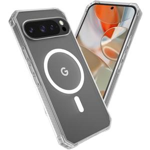 Caka Google Pixel 9 Pro Translucent Case [MagSafe Compatible], Magnetic Dual Layer Protection 2PACK