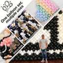 Black and White Quick Link Balloons, 100PCS Latex Linking Balloons for Making Balloon Wall Balloon Arch Balloon Chains and Wedding Birthday Baby Shower Engagement Graduation Party Decorations (6inch)