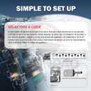 2 for Multi-Code 3089 MultiCode 308911 Linear MCS308911, 300MHZ 10 Dip Switch Gate Opener Remote, Multi Code Garage Door Opener10-Year-Warranty (Black)