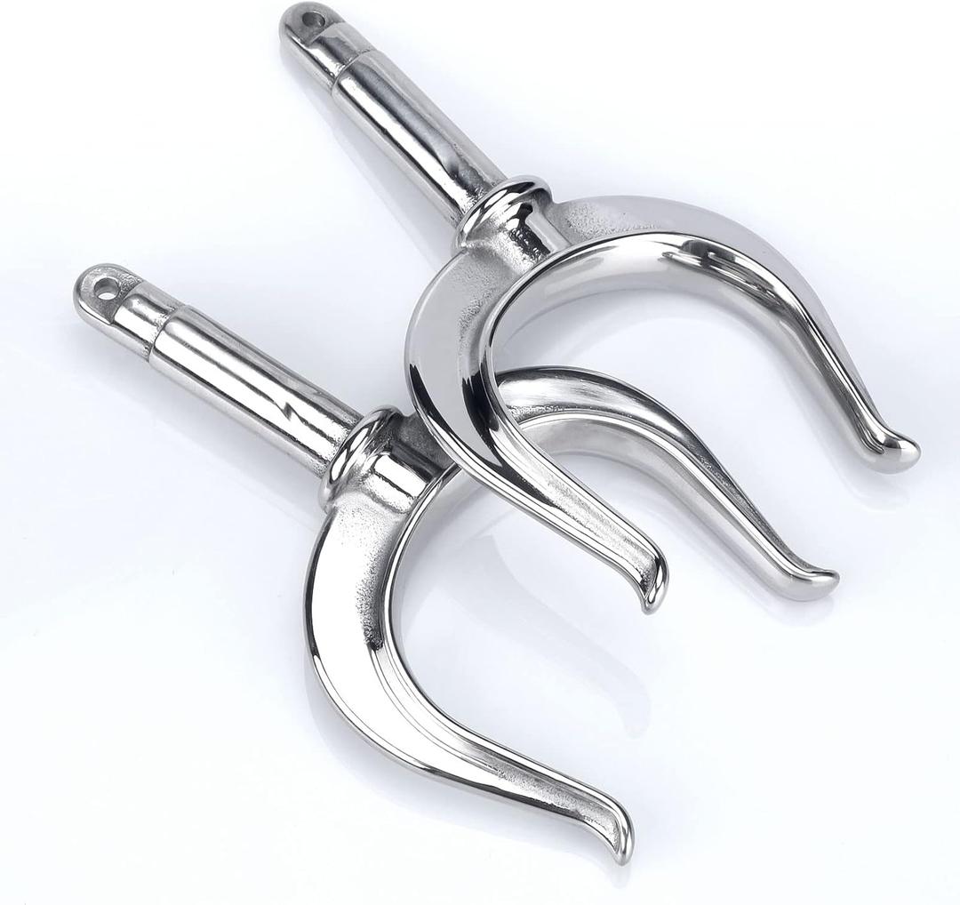 Marinebaby 316 Stainless Steel Boat Oarlock, Rowlock Oar Socket for Small Boat Dinghy Canoe,Dinghy, Lifeboat2PCS (U Cup Oarlock Support)
