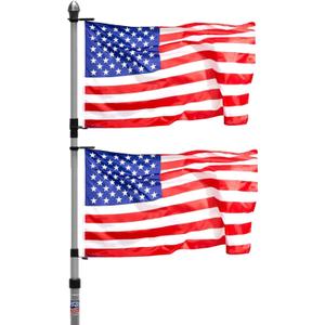 Telescoping Aluminum Portable Flagpole 20', 5"D x 48"W x 3"H