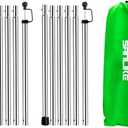 Tarp Poles Adjustable Heavy Duty 90 in Camping Tent Poles for Tarp Portable Telescoping Tent Poles for Awnings Canopy Rain Fly Shelter Set of 2